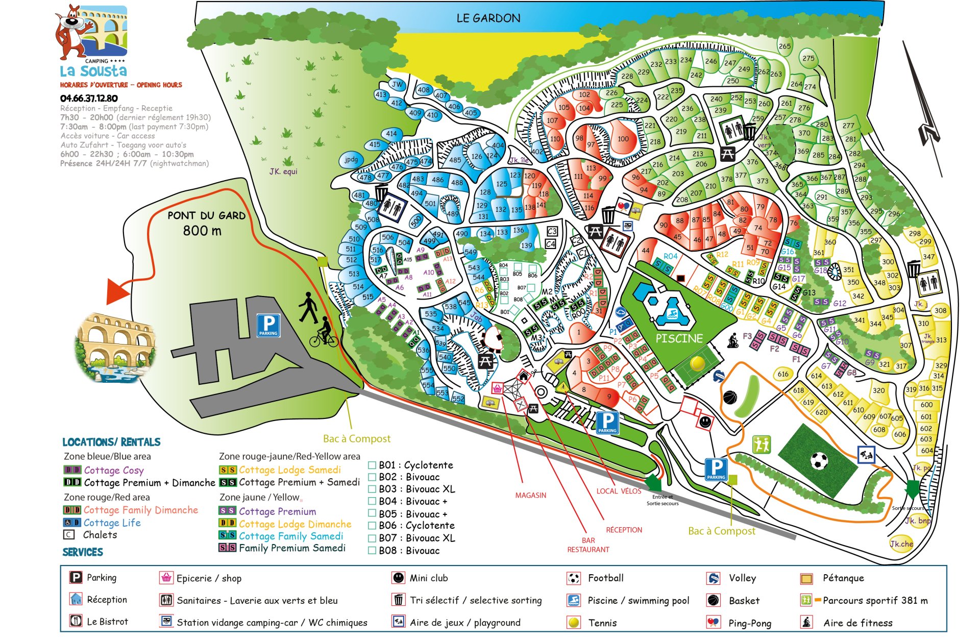 Pladskort camping la Sousta